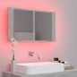vidaXL LED-Bad-Spiegelschrank Betongrau 80x12x45 cm Acryl vidaXL LED-Bad-Spiegelschrank Betongrau 80x12x45 cm Acryl
