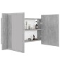 vidaXL LED-Bad-Spiegelschrank Betongrau 80x12x45 cm Acryl vidaXL LED-Bad-Spiegelschrank Betongrau 80x12x45 cm Acryl