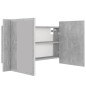 vidaXL LED-Bad-Spiegelschrank Betongrau 80x12x45 cm Acryl vidaXL LED-Bad-Spiegelschrank Betongrau 80x12x45 cm Acryl