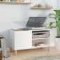 vidaXL Plattenschrank Hochglanz-Weiß 84,5x38x48 cm Holzwerkstoff vidaXL Plattenschrank Hochglanz-Weiß 84,5x38x48 cm Holzwerkstoff