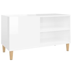vidaXL Plattenschrank Hochglanz-Weiß 84,5x38x48 cm Holzwerkstoff