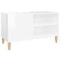 vidaXL Plattenschrank Hochglanz-Weiß 84,5x38x48 cm Holzwerkstoff vidaXL Plattenschrank Hochglanz-Weiß 84,5x38x48 cm Holzwerkstoff