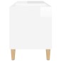 vidaXL Plattenschrank Hochglanz-Weiß 84,5x38x48 cm Holzwerkstoff vidaXL Plattenschrank Hochglanz-Weiß 84,5x38x48 cm Holzwerkstoff
