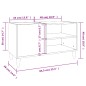 vidaXL Plattenschrank Hochglanz-Weiß 84,5x38x48 cm Holzwerkstoff vidaXL Plattenschrank Hochglanz-Weiß 84,5x38x48 cm Holzwerkstoff
