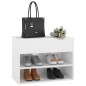 vidaXL Schuhbank Hochglanz-Weiß 60x30x45 cm Holzwerkstoff vidaXL Schuhbank Hochglanz-Weiß 60x30x45 cm Holzwerkstoff