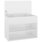 vidaXL Schuhbank Hochglanz-Weiß 60x30x45 cm Holzwerkstoff vidaXL Schuhbank Hochglanz-Weiß 60x30x45 cm Holzwerkstoff