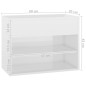 vidaXL Schuhbank Hochglanz-Weiß 60x30x45 cm Holzwerkstoff vidaXL Schuhbank Hochglanz-Weiß 60x30x45 cm Holzwerkstoff