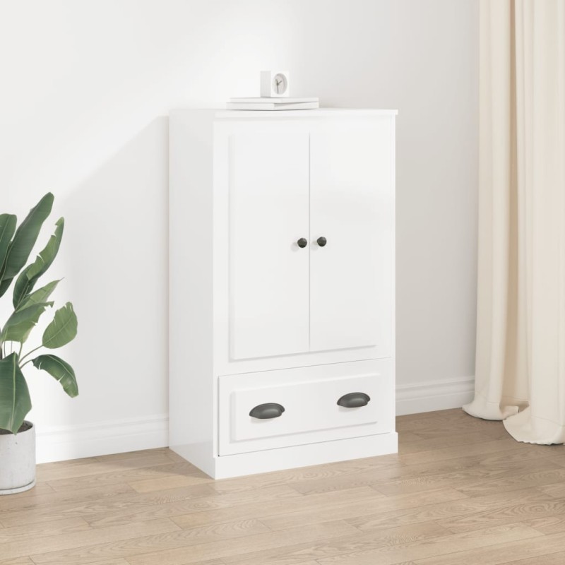 vidaXL Highboard Hochglanz-Weiß 60x35,5x103,5 cm Holzwerkstoff vidaXL Highboard Hochglanz-Weiß 60x35,5x103,5 cm Holzwerkstoff