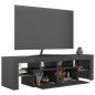 vidaXL TV-Schrank mit LED-Beleuchtung Hochglanz-Grau 140x36,5x40 cm vidaXL TV-Schrank mit LED-Beleuchtung Hochglanz-Grau 140x36,5x40 cm