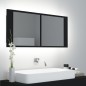 vidaXL LED-Bad-Spiegelschrank Schwarz 100x12x45 cm Acryl vidaXL LED-Bad-Spiegelschrank Schwarz 100x12x45 cm Acryl