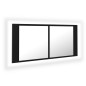 vidaXL LED-Bad-Spiegelschrank Schwarz 100x12x45 cm Acryl vidaXL LED-Bad-Spiegelschrank Schwarz 100x12x45 cm Acryl