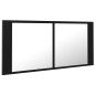 vidaXL LED-Bad-Spiegelschrank Schwarz 100x12x45 cm Acryl vidaXL LED-Bad-Spiegelschrank Schwarz 100x12x45 cm Acryl