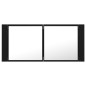 vidaXL LED-Bad-Spiegelschrank Schwarz 100x12x45 cm Acryl vidaXL LED-Bad-Spiegelschrank Schwarz 100x12x45 cm Acryl
