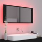 vidaXL LED-Bad-Spiegelschrank Schwarz 100x12x45 cm Acryl vidaXL LED-Bad-Spiegelschrank Schwarz 100x12x45 cm Acryl