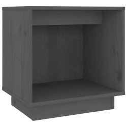 vidaXL Nachttische 2 Stk. Grau 40x30x40 cm Massivholz Kiefer