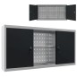 vidaXL Wand-Werkzeugschrank Industrie-Stil Metall Grau und Schwarz vidaXL Wand-Werkzeugschrank Industrie-Stil Metall Grau und Schwarz
