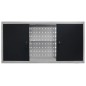 vidaXL Wand-Werkzeugschrank Industrie-Stil Metall Grau und Schwarz vidaXL Wand-Werkzeugschrank Industrie-Stil Metall Grau und Schwarz