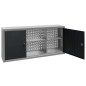 vidaXL Wand-Werkzeugschrank Industrie-Stil Metall Grau und Schwarz vidaXL Wand-Werkzeugschrank Industrie-Stil Metall Grau und Schwarz