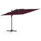 vidaXL Ampelschirm mit Doppeldach Bordeauxrot 400x300 cm vidaXL Ampelschirm mit Doppeldach Bordeauxrot 400x300 cm