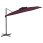 vidaXL Ampelschirm mit Doppeldach Bordeauxrot 400x300 cm vidaXL Ampelschirm mit Doppeldach Bordeauxrot 400x300 cm