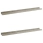 vidaXL Wandregale 2 Stk. Betongrau 80x9x3 cm vidaXL Wandregale 2 Stk. Betongrau 80x9x3 cm