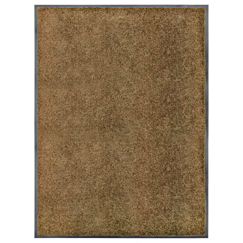 vidaXL Fußmatte Waschbar Braun 90x120 cm vidaXL Fußmatte Waschbar Braun 90x120 cm