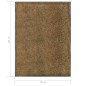 vidaXL Fußmatte Waschbar Braun 90x120 cm vidaXL Fußmatte Waschbar Braun 90x120 cm