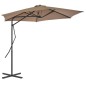 vidaXL Sonnenschirm mit Stahl-Mast 300 cm Taupe vidaXL Sonnenschirm mit Stahl-Mast 300 cm Taupe