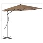 vidaXL Sonnenschirm mit Stahl-Mast 300 cm Taupe vidaXL Sonnenschirm mit Stahl-Mast 300 cm Taupe
