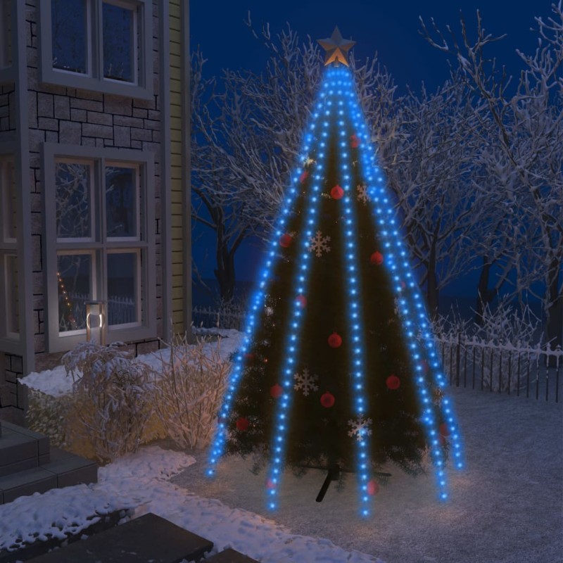 vidaXL Weihnachtsbaum-Lichternetz mit 400 LEDs Blau 400 cm vidaXL Weihnachtsbaum-Lichternetz mit 400 LEDs Blau 400 cm
