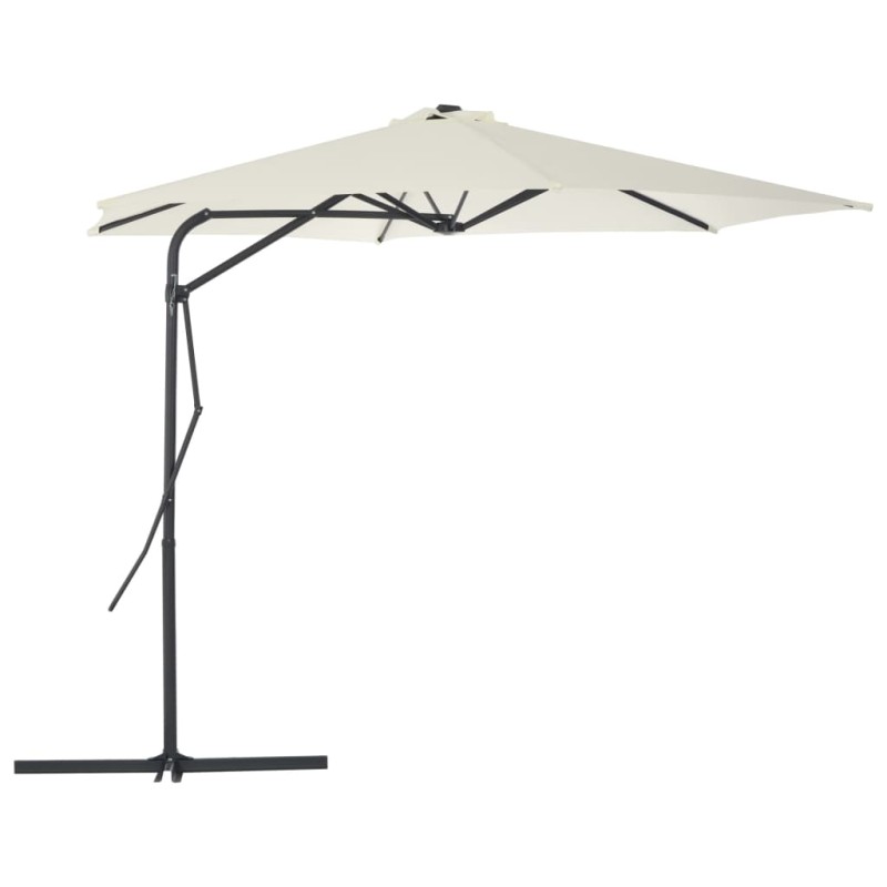 vidaXL Sonnenschirm mit Stahlmast 300 cm Sandfarben vidaXL Sonnenschirm mit Stahlmast 300 cm Sandfarben