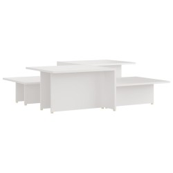 vidaXL Couchtische 2 Stk. Weiß 111,5x50x33 cm Holzwerkstoff