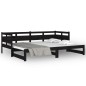 vidaXL Tagesbett Ausziehbar Schwarz Massivholz Kiefer 2x(90x200) cm vidaXL Tagesbett Ausziehbar Schwarz Massivholz Kiefer 2x(90x200) cm