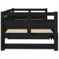 vidaXL Tagesbett Ausziehbar Schwarz Massivholz Kiefer 2x(90x200) cm vidaXL Tagesbett Ausziehbar Schwarz Massivholz Kiefer 2x(90x200) cm