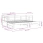 vidaXL Tagesbett Ausziehbar Schwarz Massivholz Kiefer 2x(90x200) cm vidaXL Tagesbett Ausziehbar Schwarz Massivholz Kiefer 2x(90x200) cm