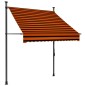 vidaXL Einziehbare Markise Handbetrieben mit LED 150 cm Orange Braun vidaXL Einziehbare Markise Handbetrieben mit LED 150 cm Orange Braun