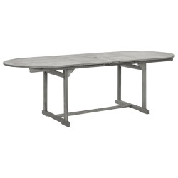 vidaXL Garten-Esstisch (160-240)x100x75 cm Massivholz Akazie