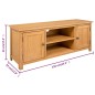 vidaXL TV-Schrank 110x35x44 cm Massivholz Eiche vidaXL TV-Schrank 110x35x44 cm Massivholz Eiche