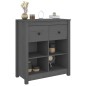 vidaXL Sideboard Grau 70x35x80 cm Massivholz Kiefer vidaXL Sideboard Grau 70x35x80 cm Massivholz Kiefer