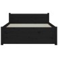 vidaXL Massivholzbett Schwarz 90x200 cm vidaXL Massivholzbett Schwarz 90x200 cm