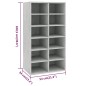 vidaXL Schuhregal Betongrau 54x34x100,5 cm Holzwerkstoff vidaXL Schuhregal Betongrau 54x34x100,5 cm Holzwerkstoff