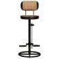 vidaXL Barhocker mit Canvas-Aufdruck 2 Stk. Braun Schwarz Ziegenleder vidaXL Barhocker mit Canvas-Aufdruck 2 Stk. Braun Schwarz Ziegenleder
