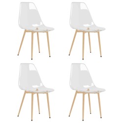 vidaXL Esszimmerstühle 4 Stk. Transparent PET