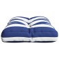 vidaXL Palettenkissen Blau Weiß Gestreift 60x40x12 cm Stoff vidaXL Palettenkissen Blau Weiß Gestreift 60x40x12 cm Stoff
