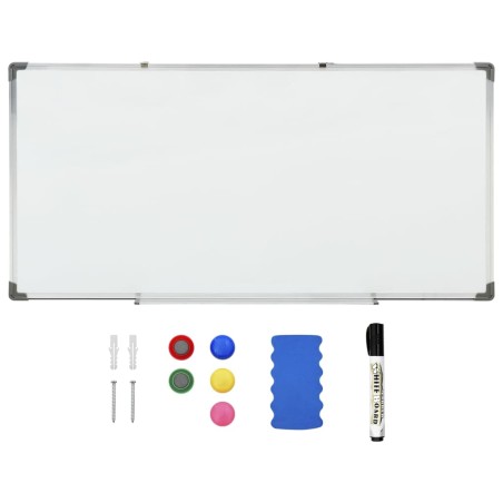 vidaXL Magnetisches Whiteboard Weiß 110x60 cm Stahl 
