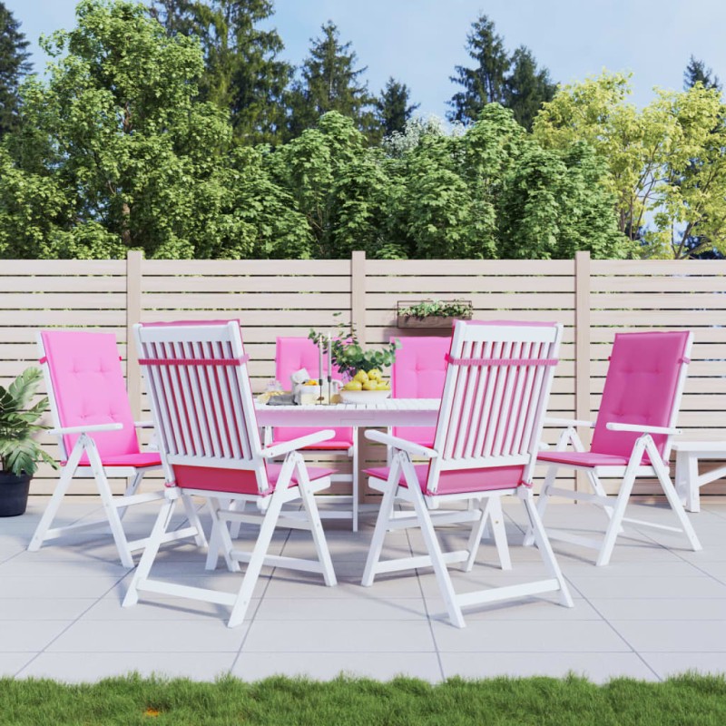 vidaXL Hochlehner-Auflagen 6 Stk. Rosa Stoff vidaXL Hochlehner-Auflagen 6 Stk. Rosa Stoff