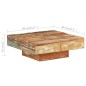 vidaXL Couchtisch 80x80x28 cm Altholz Massiv vidaXL Couchtisch 80x80x28 cm Altholz Massiv