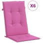 vidaXL Hochlehner-Auflagen 6 Stk. Rosa Stoff vidaXL Hochlehner-Auflagen 6 Stk. Rosa Stoff