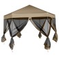 vidaXL Faltpavillon mit Seitenwänden Sechseckig 3,6x3,1m Taupe 220g/m² vidaXL Faltpavillon mit Seitenwänden Sechseckig 3,6x3,1m Taupe 220g/m²