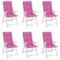 vidaXL Hochlehner-Auflagen 6 Stk. Rosa Stoff vidaXL Hochlehner-Auflagen 6 Stk. Rosa Stoff